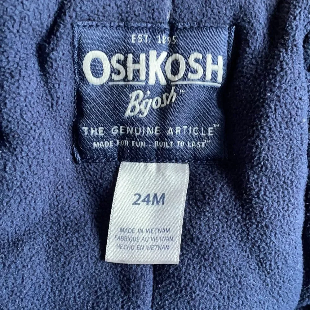 OshKosh 24 M Lined Buffalo Print Zip Jacket